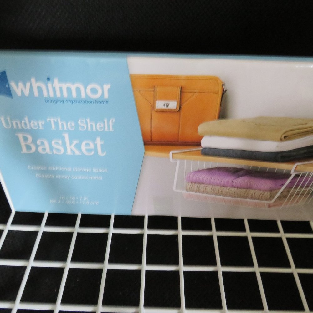 Whitmor White Wire Under Shelf Basket
